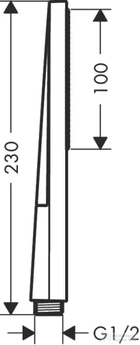 Hansgrohe PULSIFY E Ecosmart+ kézizuhany,1 jet, szálcsiszolt bronz 24321140