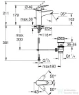 Grohe QuickFix SWIFT M mosdó csaptelep automata leeresztővel, króm 24325001