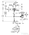 Grohe SWIFT bidé csaptelep automata leeresztővel,króm 24332001