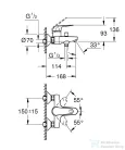 Grohe SWIFT egykaros kádtöltő csaptelep zuhanyszett nélkül,Króm 24335001