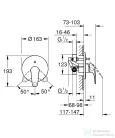 Grohe SWIFT falsík alatti kád/zuhany csaptelep belső egységgel,Króm 24336001
