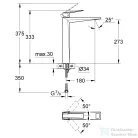 Grohe ALLURE BRILLIANT magasított mosdó csaptelep leeresztő nélkül,Króm 24346000