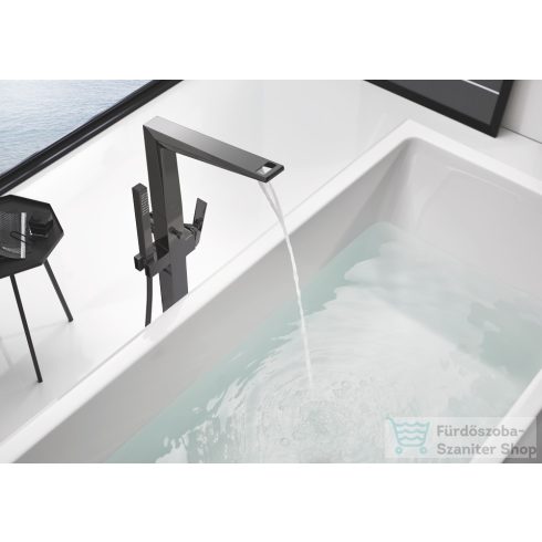 Grohe ALLURE BRILLANT szabadon álló kádtöltő csaptelep zuhanyszettel,alaptest nélkül,Brushed Hard Graphite 24348AL0