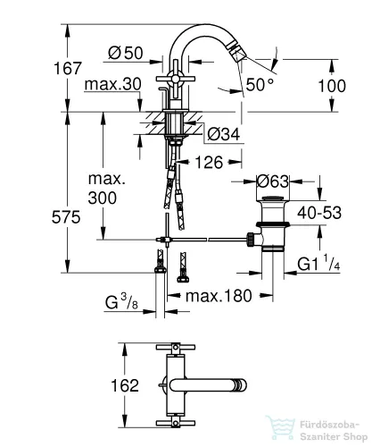 Grohe ATRIO bidé csaptelep automata leeresztővel,Warm Sunset 24353DA0