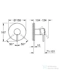 Grohe ATRIO falsík alatti kád/zuhany csaptelep1 fogyasztóhoz,Warm Sunset 24354DA0