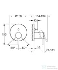 Grohe Atrio falsík alatti kád/zuhany csaptelep,Supersteel 24355DC0