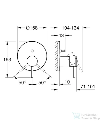 Grohe Atrio falsík alatti kád/zuhany csaptelep,Supersteel 24355DC0
