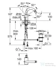 Grohe ATRIO bidé csaptelep automata leeresztővel,Cool Sunrise 24364GL0