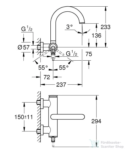 Grohe ATRIO kádtöltő csaptelep zuhanyszett nélkül,Supersteel 24367DC0