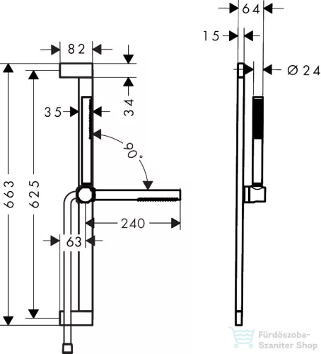 Hansgrohe PULSIFY S Ecosmart+ zuhanyszett 65 cm-es zuhanyrúddal,matt fehér 24373700