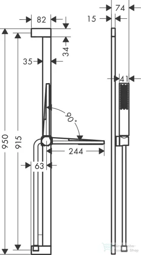 Hansgrohe Pulsify E Ecosmart+ 90 rudas zuhanygarnitúra,króm 24381000