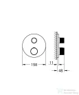 Grohe ATRIO PRIVATE falsík alatti termosztátos kád/zuhany csaptelep,Brushed Hard Graphite 24396AL0