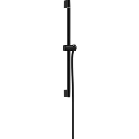 Hansgrohe Pulsify Unica S 65 zuhanyrúd tartóval és 160 cm-es gégecsővel,matt fekete 24400670