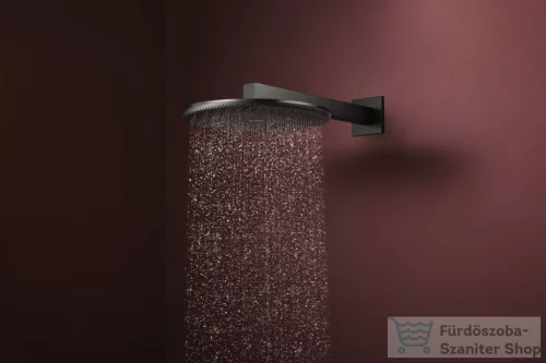 Hansgrohe RAINDANCE ALIVE S 300 2 funkciós fejzuhany zuhanykarral, alaptest nélkül, szálcsiszolt fekete króm 24540340