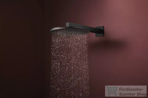 Hansgrohe RAINDANCE ALIVE S 300 Ecosmart 2 funkciós fejzuhany zuhanykarral, alaptest nélkül, matt fekete 24541670