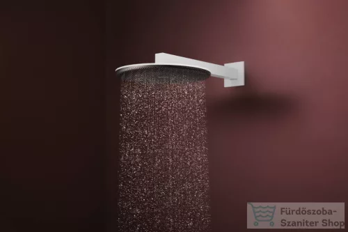Hansgrohe RAINDANCE ALIVE S 300 Ecosmart 2 funkciós fejzuhany zuhanykarral, alaptest nélkül, matt fehér 24541700