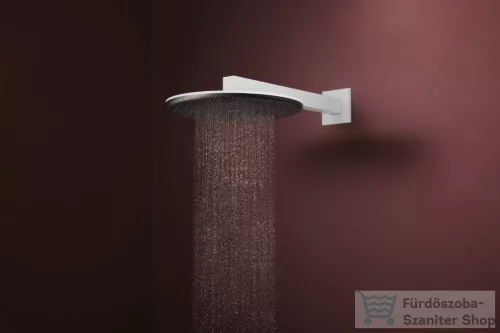 Hansgrohe RAINDANCE ALIVE S 300 Ecosmart 2 funkciós fejzuhany zuhanykarral, alaptest nélkül, matt fehér 24541700