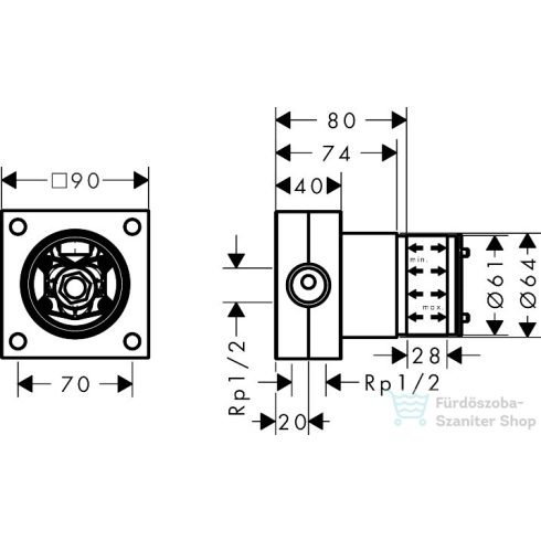 Hansgrohe alaptest 2 funkciós fejzuhanyhoz, 24573180