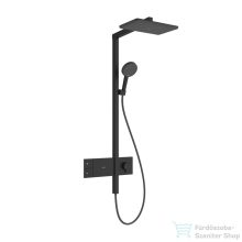   Hansgrohe RAINDANCE ALIVE Q Puro Showerpipe 210/340 1 jet termosztátos zuhanyrendszer, matt fekete 24580670