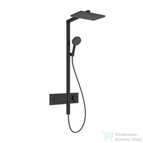 Hansgrohe RAINDANCE ALIVE Q Puro Showerpipe 210/340 1 jet termosztátos zuhanyrendszer, matt fekete 24580670