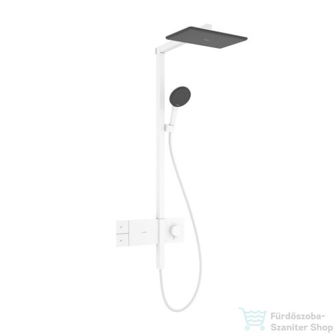 Hansgrohe RAINDANCE ALIVE Q Puro Showerpipe 210/340 1 jet termosztátos zuhanyrendszer, matt fehér 24580700