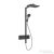 Hansgrohe RAINDANCE ALIVE Q Puro Showerpipe 210/340 Ecosmart 1 jet termosztátos zuhanyrendszer, szálcsiszolt fekete króm 24581340
