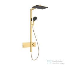   Hansgrohe RAINDANCE ALIVE Q Puro Showerpipe 210/340 Ecosmart 1 jet termosztátos zuhanyrendszer, polírozott arany hatású 24581990