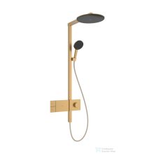   Hansgrohe RAINDANCE ALIVE S 1 jet termosztátos zuhanyrendszer, szálcsiszolt bronz 24582140