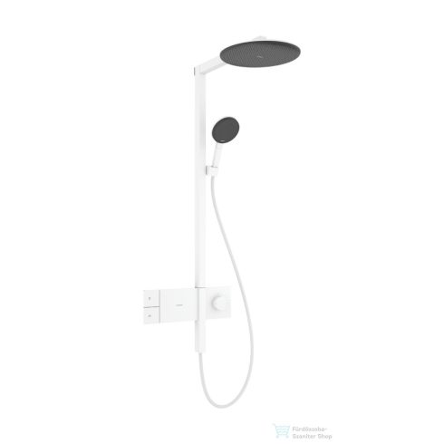 Hansgrohe RAINDANCE ALIVE S 1 jet termosztátos zuhanyrendszer, matt fehér 24582700