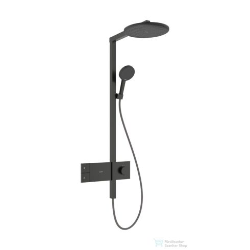 Hansgrohe RAINDANCE ALIVE S EcoSmart 1 jet termosztátos zuhanyrendszer, szálcsiszolt fekete króm 24583340