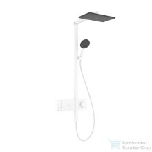   Hansgrohe RAINDANCE ALIVE Q Puro Showerpipe 210/340 2 jet termosztátos zuhanyrendszer, matt fehér 24590700