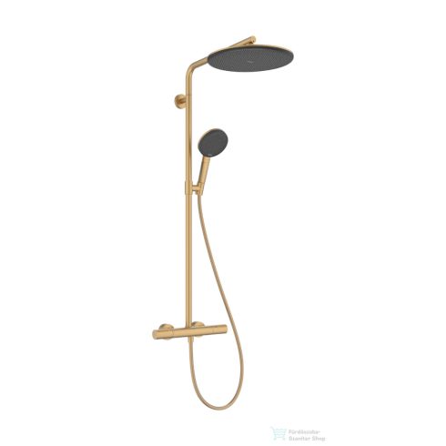 Hansgrohe RAINDANCE ALIVE S Puro Showerpipe 300 1 jet termosztátos zuhanyrendszer, szálcsiszolt bronz 24592140
