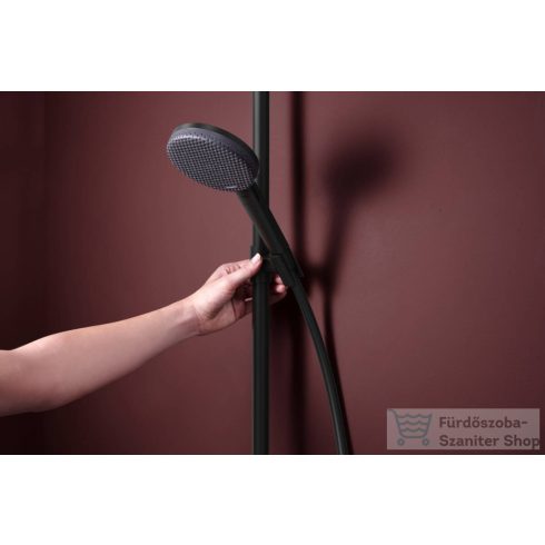 Hansgrohe RAINDANCE ALIVE S Puro Showerpipe 300 1 jet termosztátos zuhanyrendszer, matt fekete 24593670