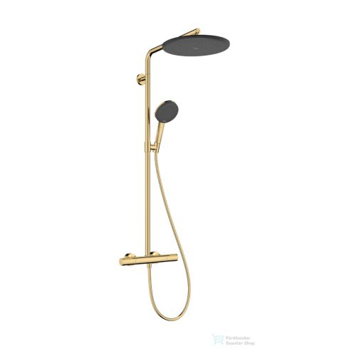 Hansgrohe RAINDANCE ALIVE S Puro Showerpipe 300 1 jet termosztátos zuhanyrendszer, polírozott arany hatású 24593990