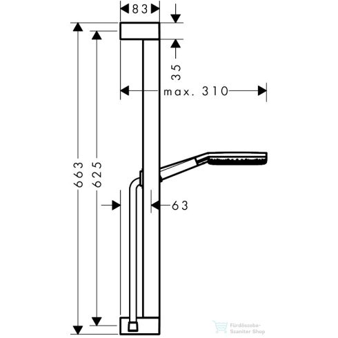 Hansgrohe Raindance ALIVE Select S zuhanyszett 95,3 cm-es rúddal, polírozott arany hatású 24601990