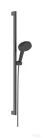 Hansgrohe Raindance ALIVE Select S zuhanyszett 95,3 cm-es rúddal, szálcsiszolt fekete króm 24601340