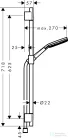 Hansgrohe Raindance ALIVE Select S 125 Ecosmart zuhanyszett 71,8 cm-es rúddal, szálcsiszolt bronz 24602140