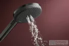 Hansgrohe Raindance ALIVE Select S 125 Ecosmart zuhanyszett 71,8 cm-es rúddal, szálcsiszolt fekete króm 24602340
