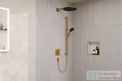 Hansgrohe RAINDANCE ALIVE S falsík alatti termosztátos zuhanyrendszer, kiegészítőkkel, szálcsiszolt bronz 24622140