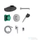 Hansgrohe PULSIFY S termosztátos falsík alatti zuhanyrendszer, króm 24624000