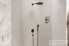 Hansgrohe PULSIFY S termosztátos falsík alatti zuhanyrendszer, szálcsiszolt fekete króm 24624340