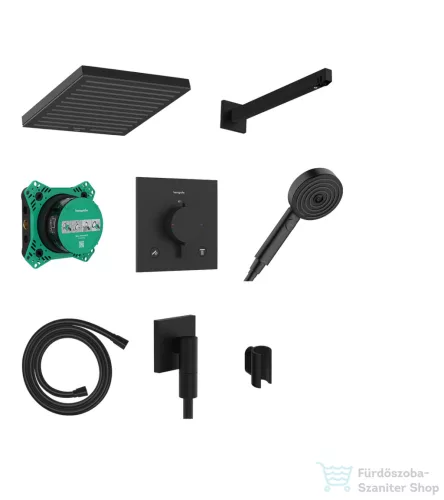 Hansgrohe PULSIFY E termosztátos falsík alatti zuhanyrendszer, matt fekete 24625670