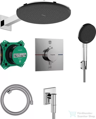 Hansgrohe RAINDANCE ALIVE S 300 komplett falsík alatti termosztátos zuhanyrendszer, króm 24630000
