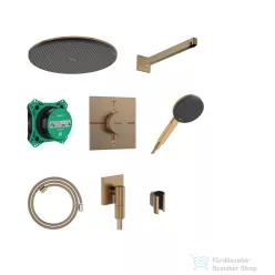   Hansgrohe RAINDANCE ALIVE S 300 komplett falsík alatti termosztátos zuhanyrendszer, szálcsiszolt bronz 24630140
