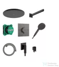 Hansgrohe RAINDANCE ALIVE S 300 komplett falsík alatti termosztátos zuhanyrendszer, szálcsiszolt fekete króm 24630340