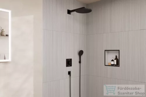 Hansgrohe RAINDANCE ALIVE S 300 komplett falsík alatti termosztátos zuhanyrendszer, szálcsiszolt fekete króm 24630340