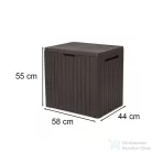 Curver City műanyag kerti tároló 113L barna 246942