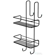   Sapho GEDY CHROM LINE  rácsos polc zuhanyzóba, 240x490x220mm, matt fekete (248514)