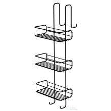   Sapho GEDY CHROM LINE  rácsos polc zuhanyzóba, 240x680x220mm, matt fekete (248614)