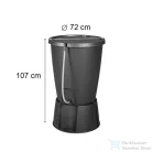 Curver Indigo water butt műanyag esővíz tároló 220L grafit tömlővel